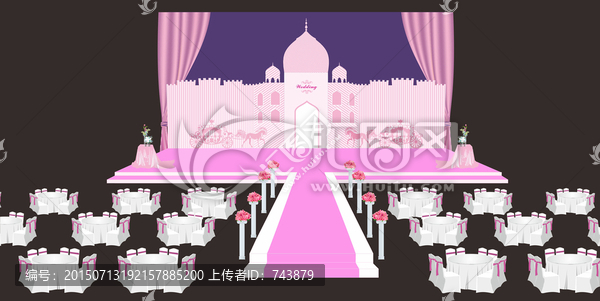 粉色童話城堡婚禮