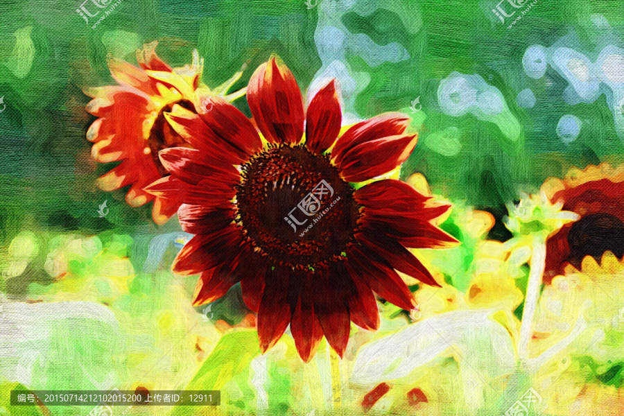 花卉裝飾畫,向日葵