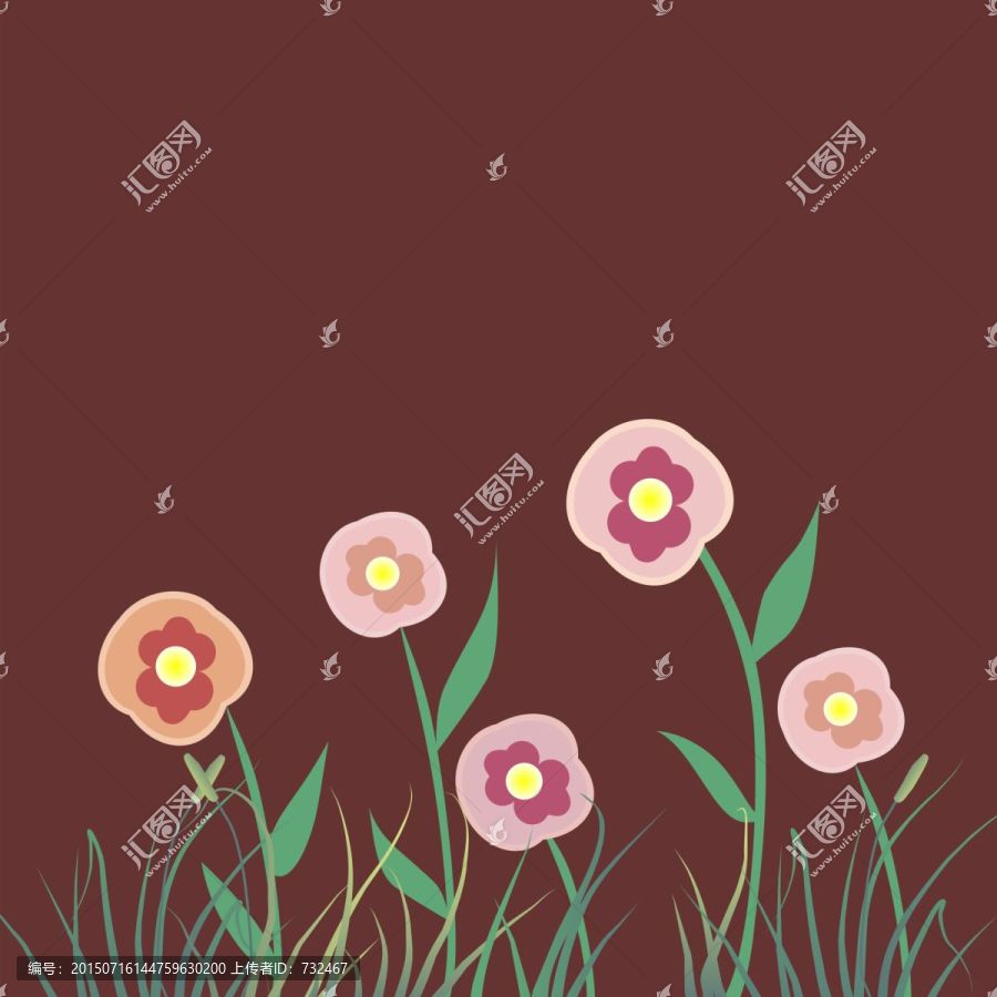 手繪簡(jiǎn)約花卉