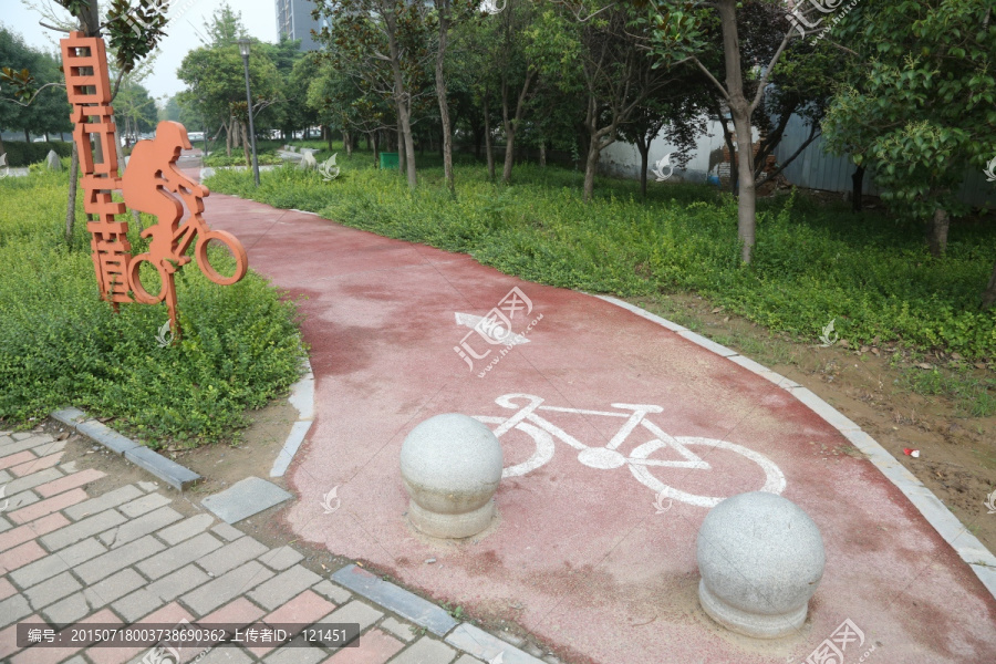 道路,自行车标记,自行车专用道