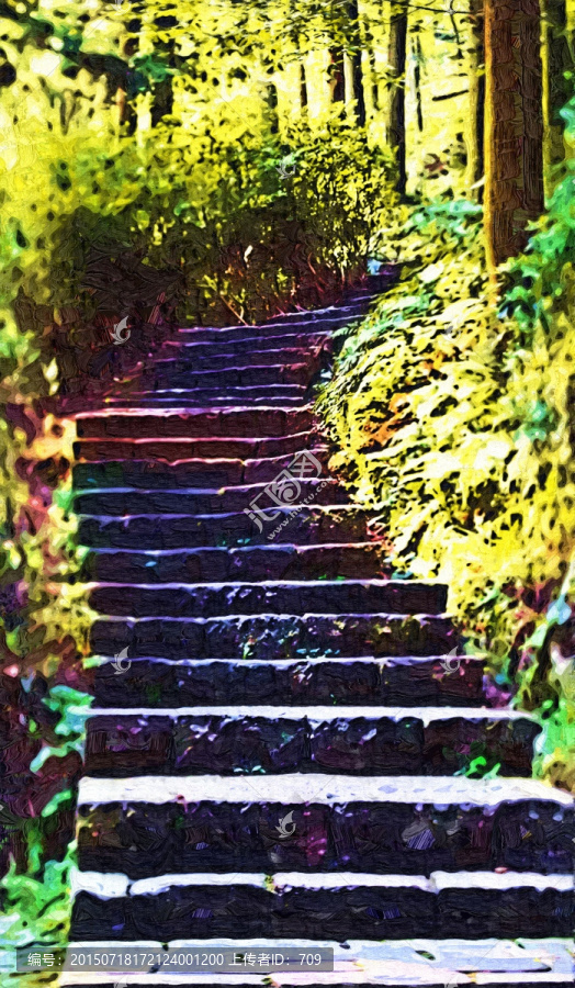 山路風(fēng)景油畫