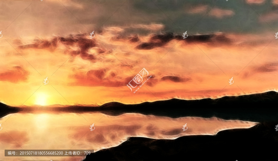 海上日出風(fēng)景