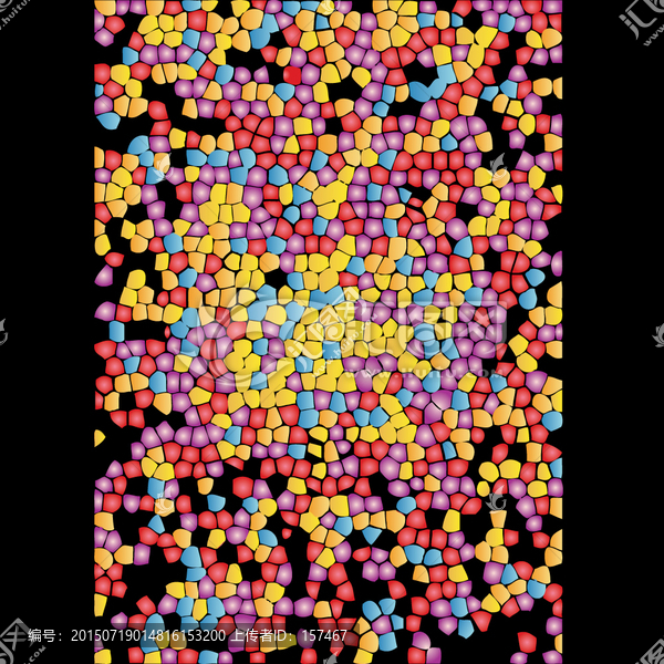 彩色石子,矢量花紋