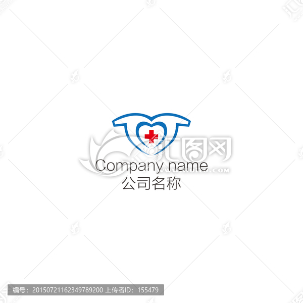 心形医院医疗药品logo设计