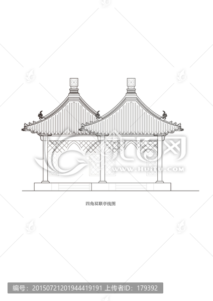 四角雙聯(lián)亭線圖