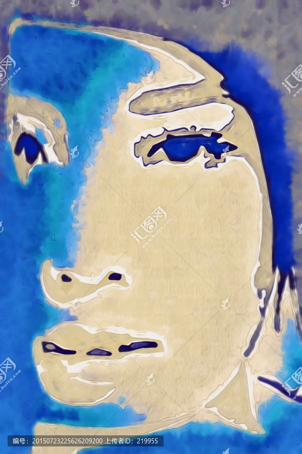 抽象人物臉譜,裝飾畫