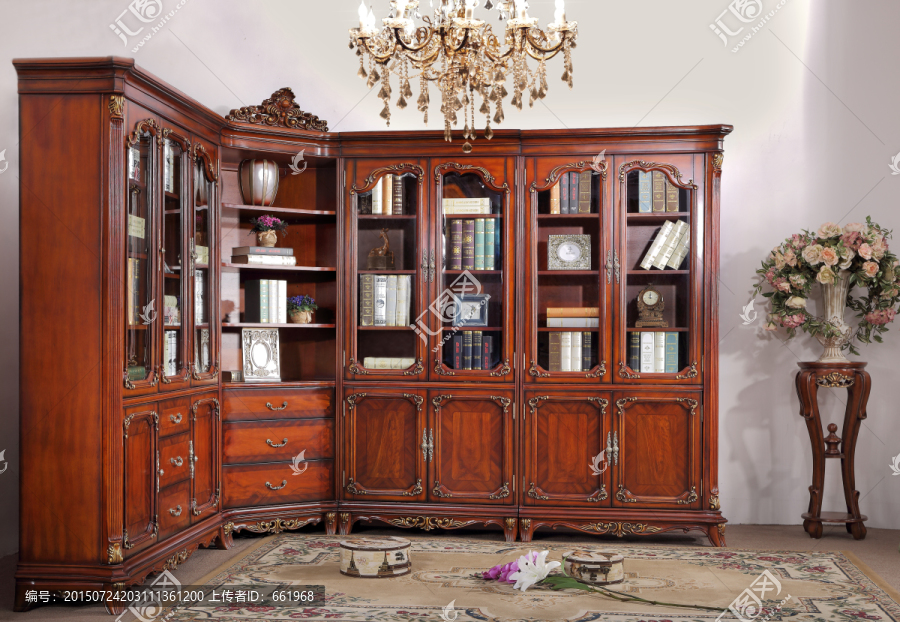 实木书柜,书房