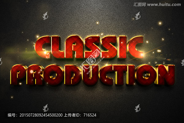 紅色3D立體字