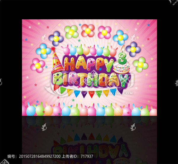 生日快樂背景板