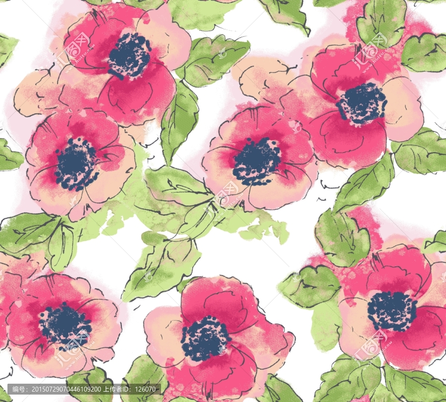 數(shù)碼印花時裝流行花型