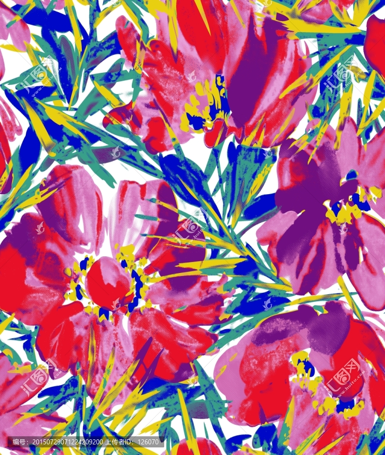 數(shù)碼印花時(shí)裝流行花型