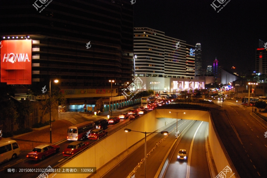 泰国马路街头夜景