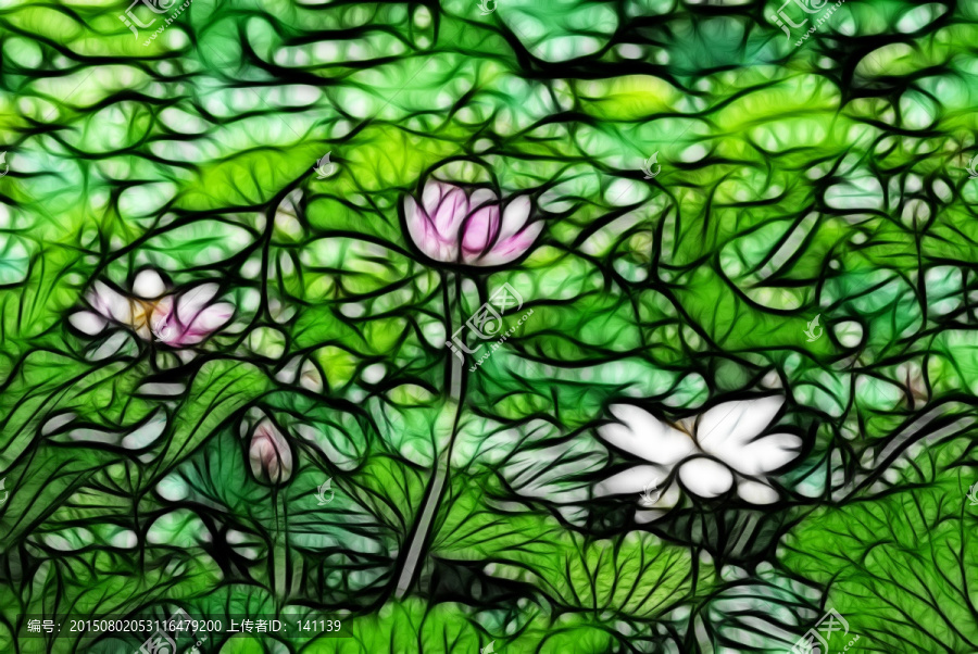 荷花抽象畫(huà)