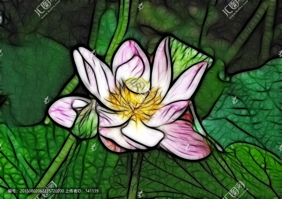 荷花抽象畫(huà)