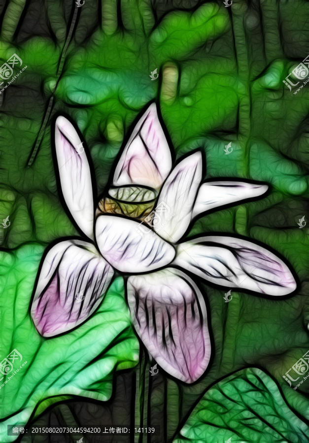 荷花抽象畫(huà)