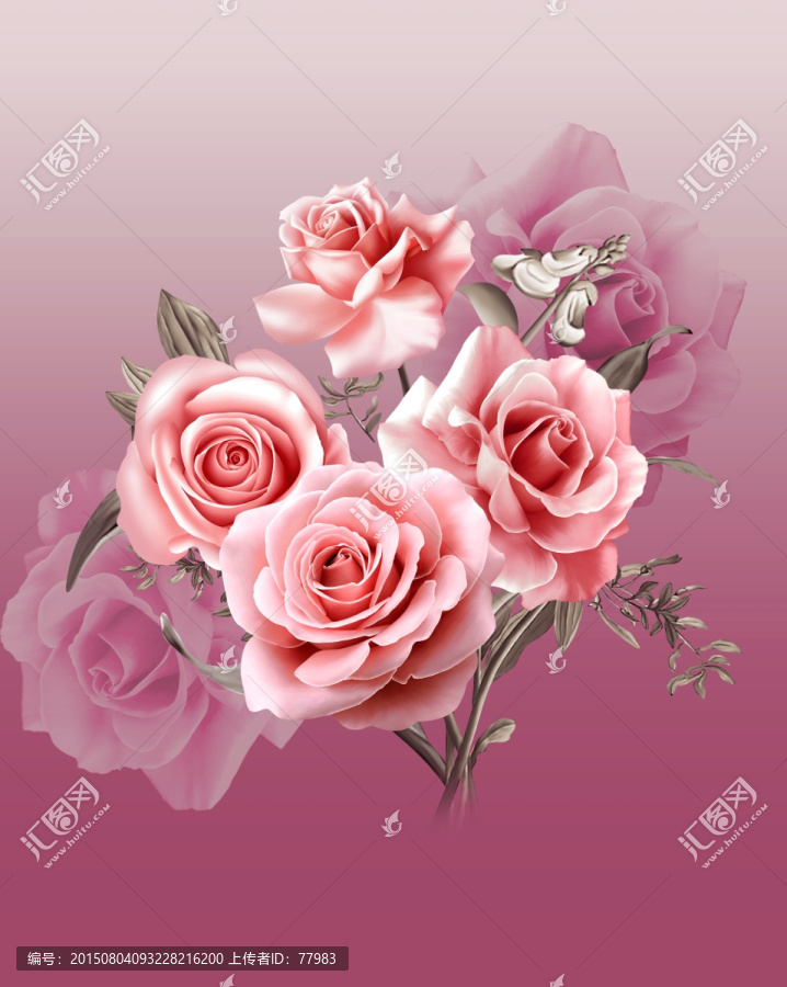 玫瑰花（有分層）