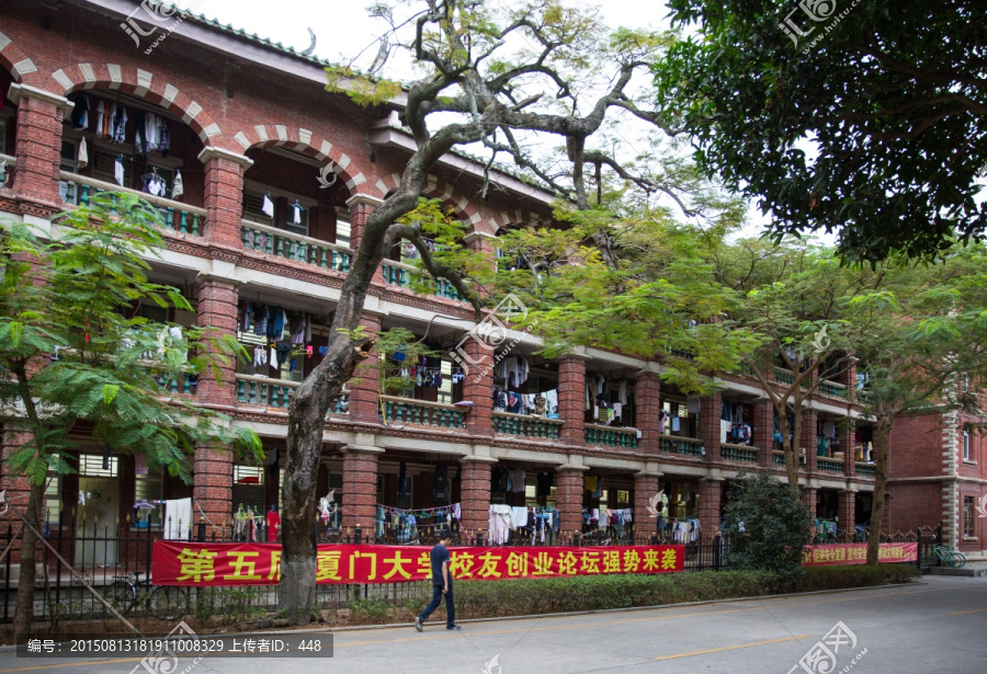 厦门大学宿舍楼,校园林荫路