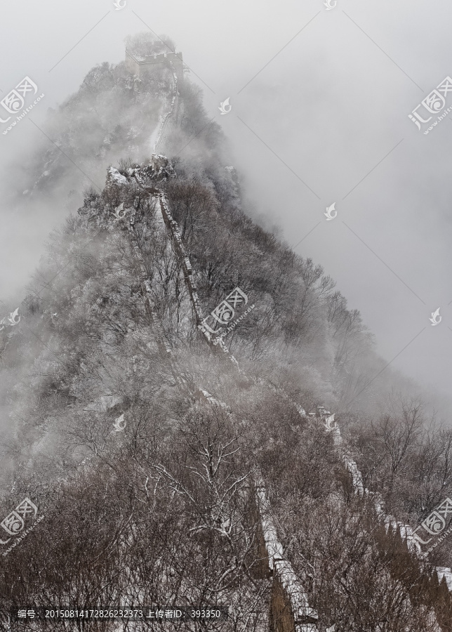 箭扣飞雪,敌楼