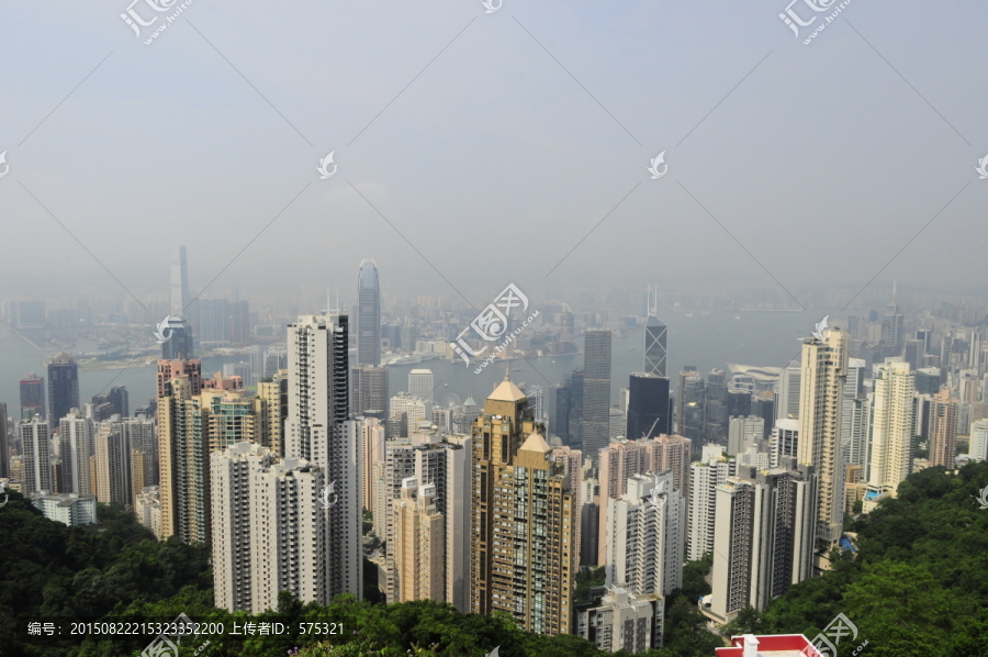 香港维多利亚港俯视