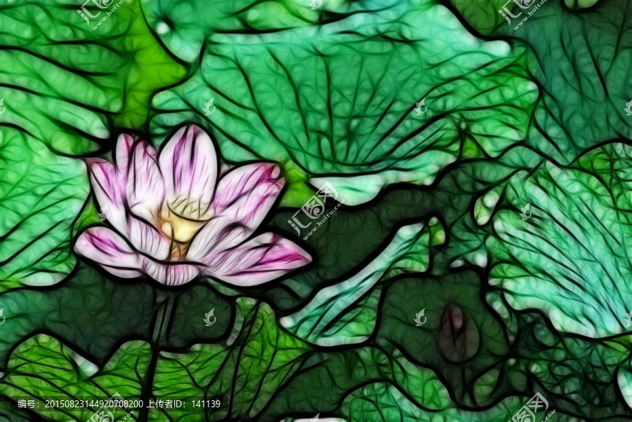 荷花抽象畫(huà)