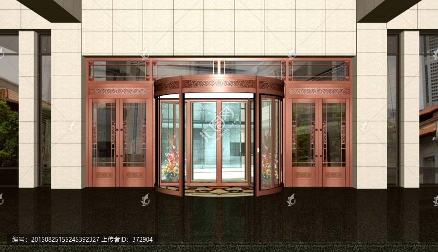 銅門旋轉門（未分層）