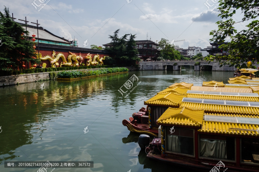 夫子庙泮池码头,秦淮河画舫