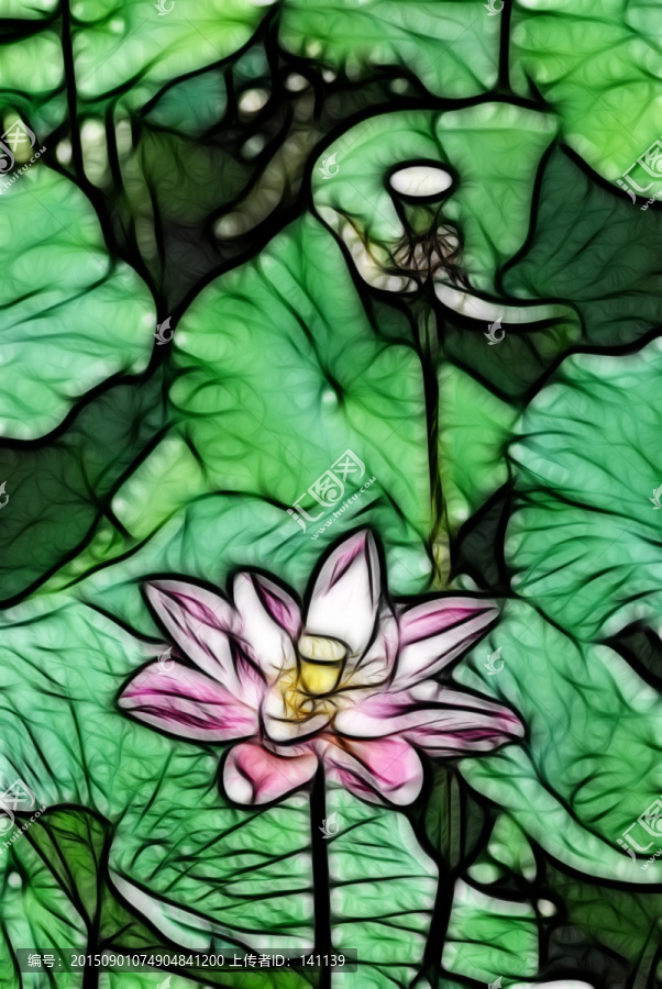 荷花抽象畫(huà)