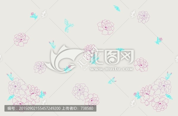 噴繪牡丹