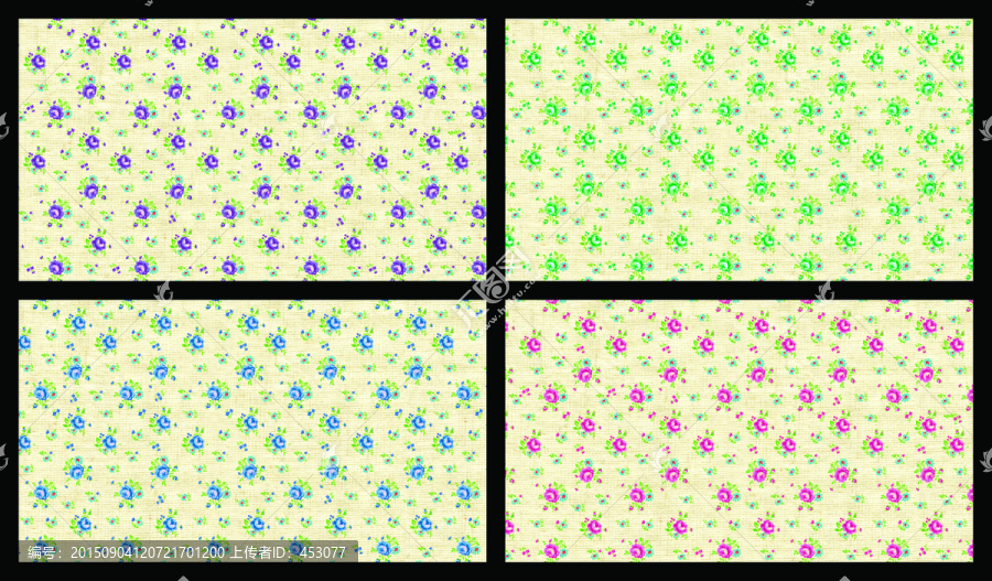 四色碎花無分層