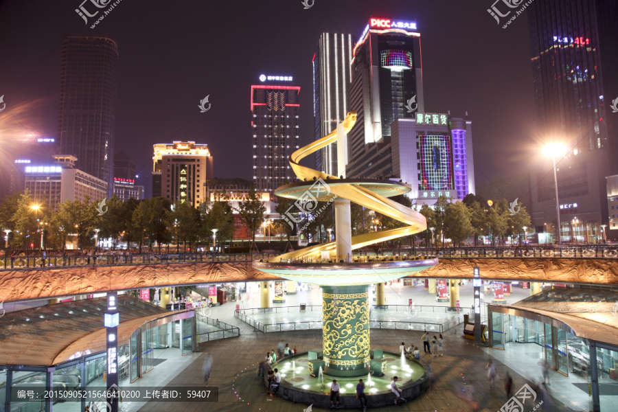 成都天府广场夜景,成都夜景