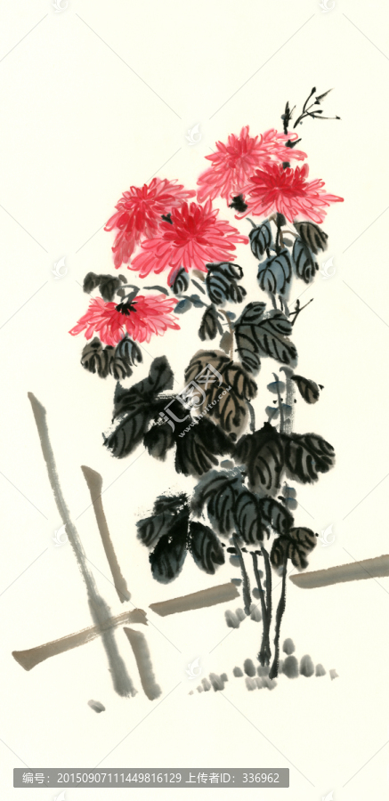 国画菊花,装饰画