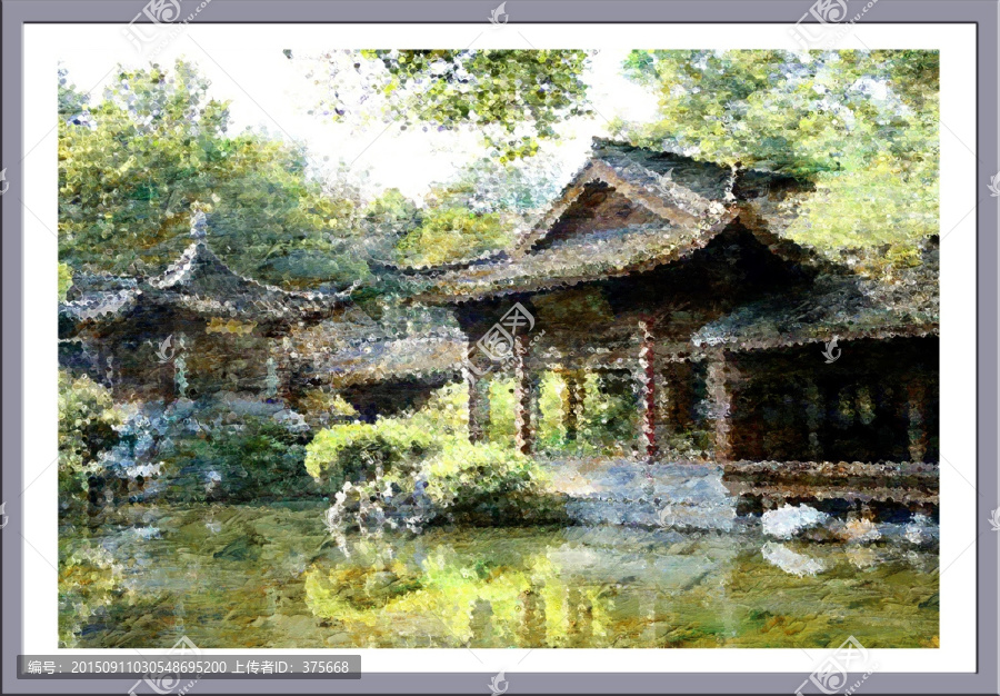 園林油畫