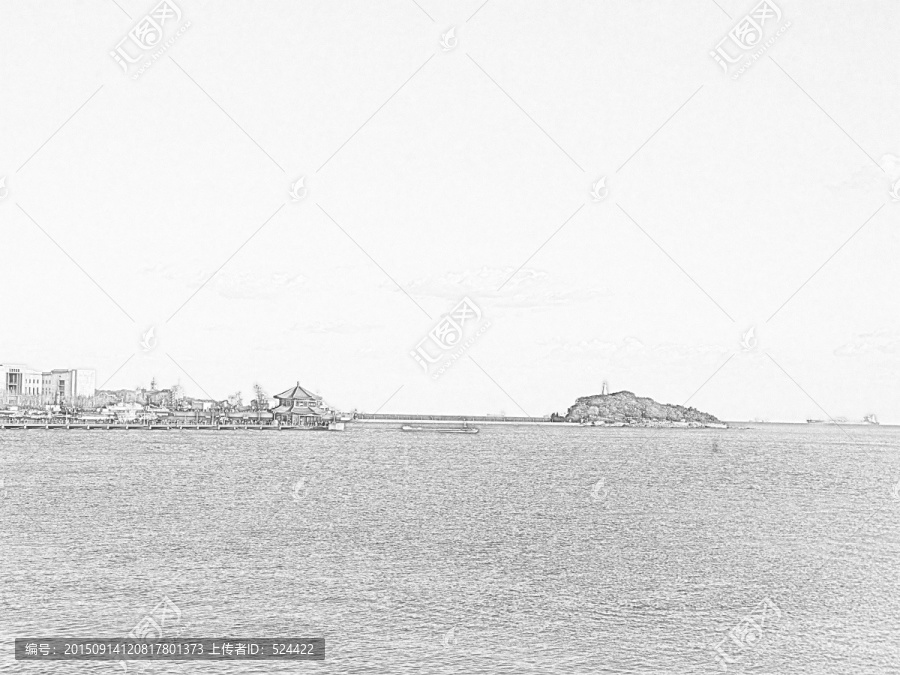 青島棧橋素描