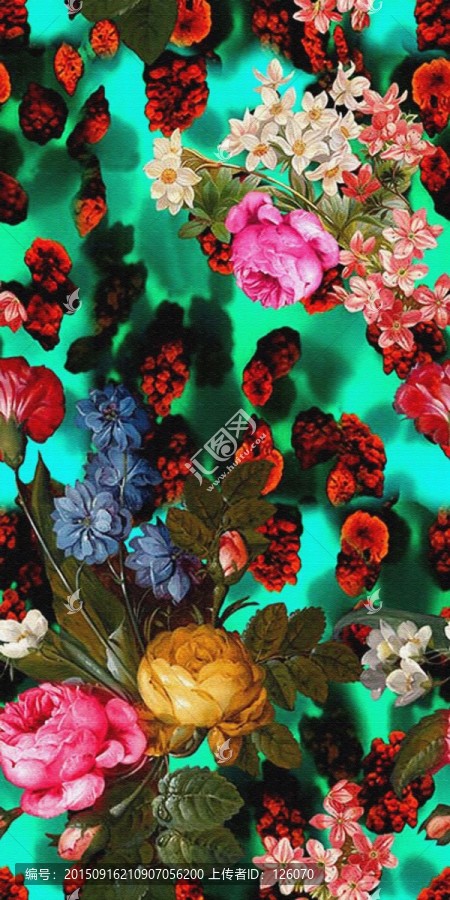 數碼花卉花紋