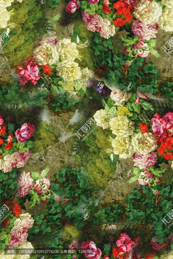數碼花卉花紋