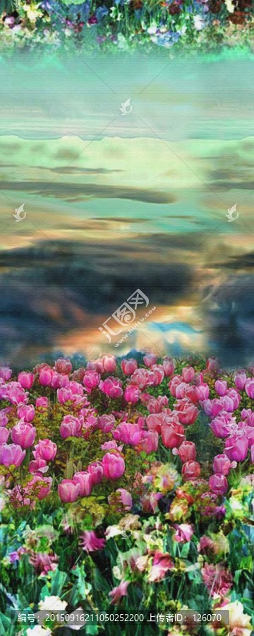 數碼花卉花紋