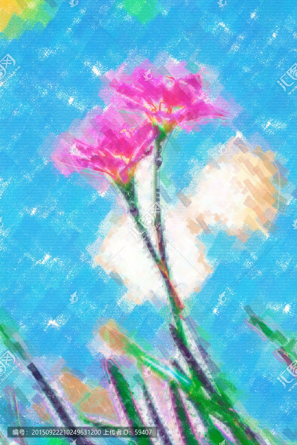 清新裝飾畫(huà),蠟筆畫(huà)