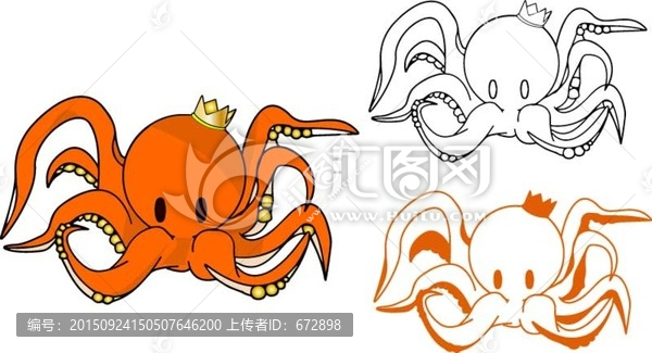 卡通章魚