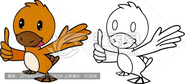 卡通小鴨子