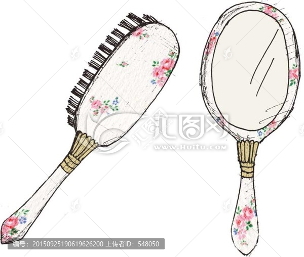 梳子鏡子,家居飾品