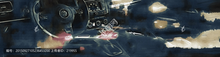 歐式油畫,大型汽車工業(yè)噴繪背景