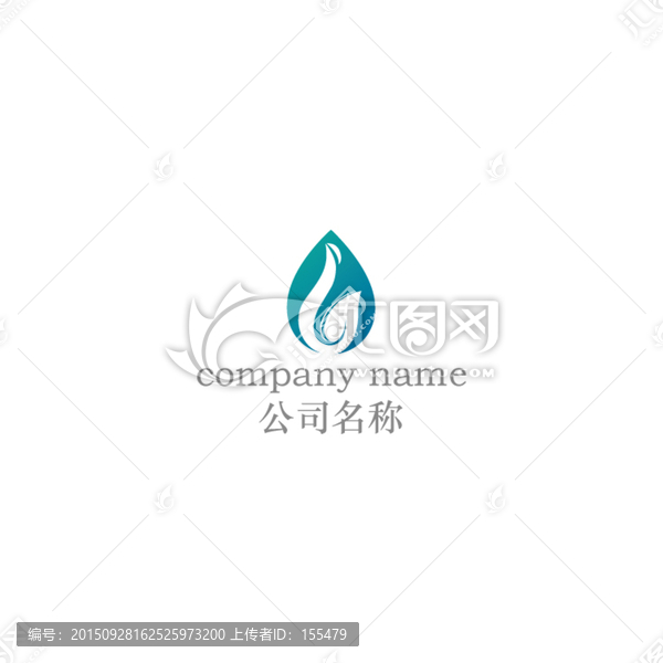 水滴鳳凰葉子企業(yè)通用logo