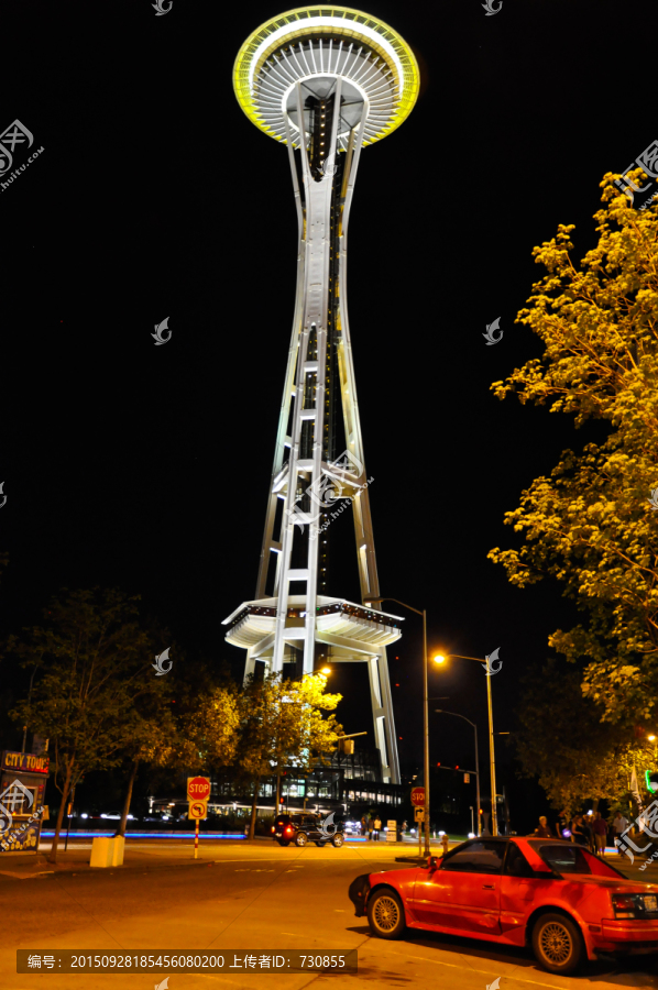 西雅图太空针塔夜拍