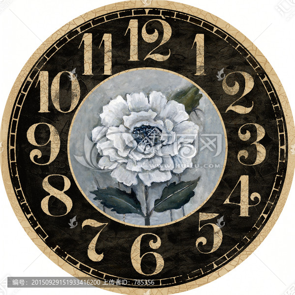 花卉,懷舊復古,鐘面花紙