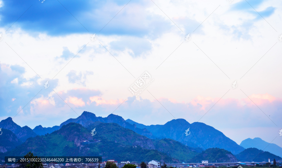 大山,群山,云彩