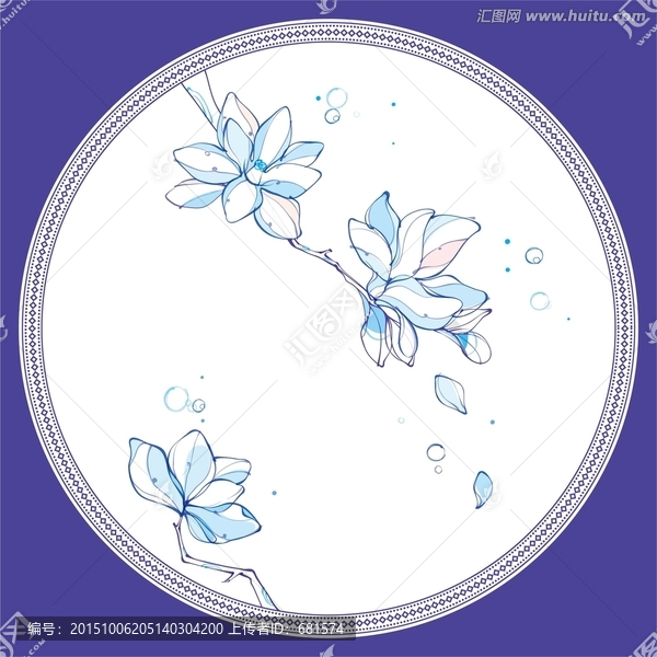 青花瓷盤(pán)花紋