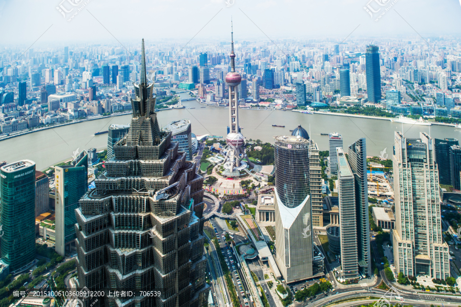 俯瞰上海,上海中心大厦
