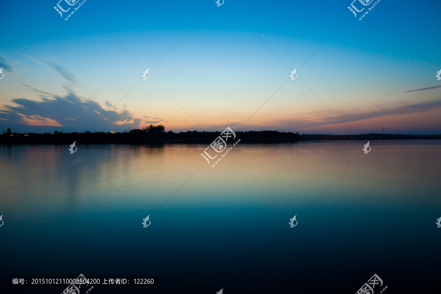 湖泊,晚霞（高清）