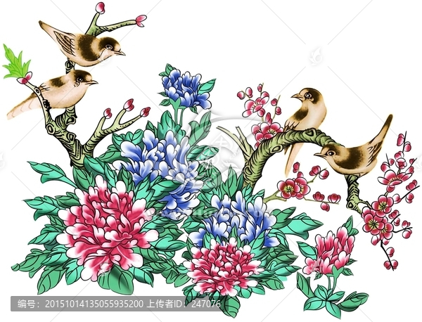 花鳥牡丹（通道分層）
