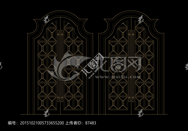 門扇樣式CAD